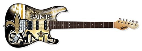 Woodrow Guitar NFL New Orleans Saints Northender Electric Guitar 39-Inch