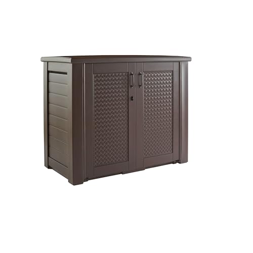Rubbermaid Decorative Outdoor Storage Cabinet 123 Gallon