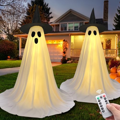 Lighted Halloween Ghost Decorations -2 Pack Deal