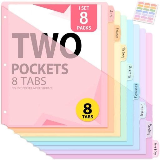 8 Count Dividers with Two Pockets Deal