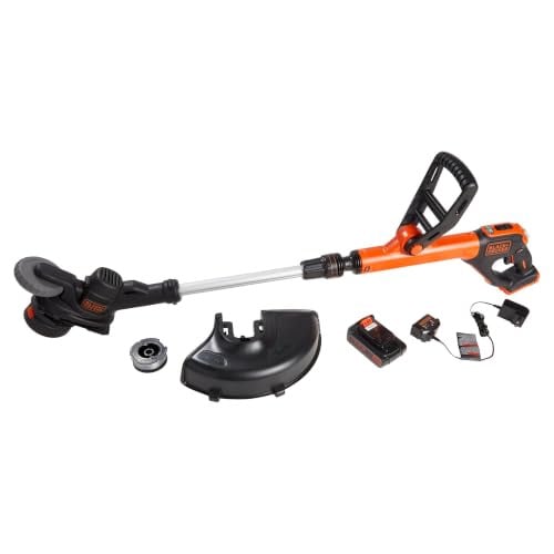 BLACK+DECKER 20V MAX 12 Inch Weed Eater Cordless String Trimmer and Wheeled Edger Lawn Tool