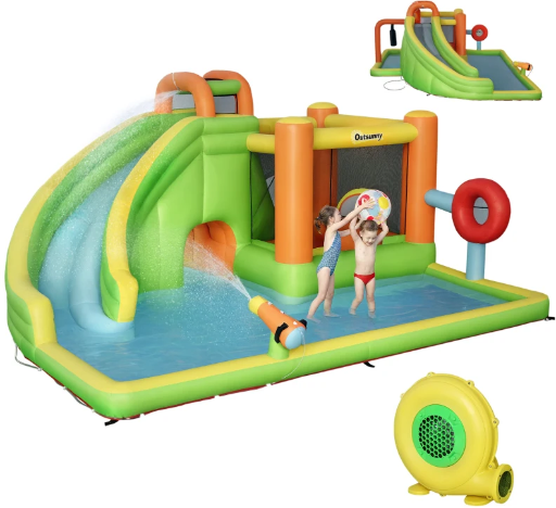Outsunny 7-in-1 Inflatable Water Slide and Bounce House Deal