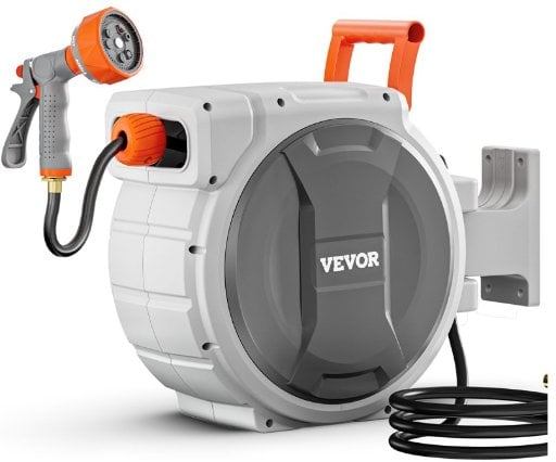 VEVOR Retractable Garden Hose Reel 1/2" x 84 ft Wall Mounted Deal