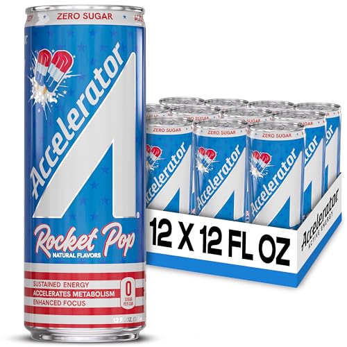 Accelerator Active Zero Sugar Energy Drink (Rocket Pop) 12-Pack, 12 Oz