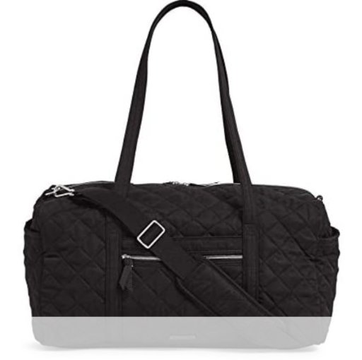 Vera Bradley Women's Performance Twill Medium Travel Duffle Bag-Black