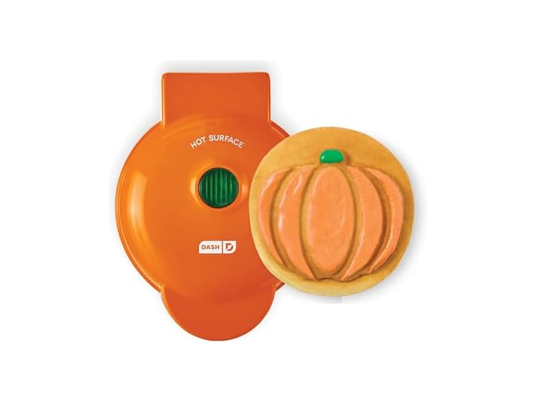 Dash Pumpkin Mini Waffle Maker 4-Inch