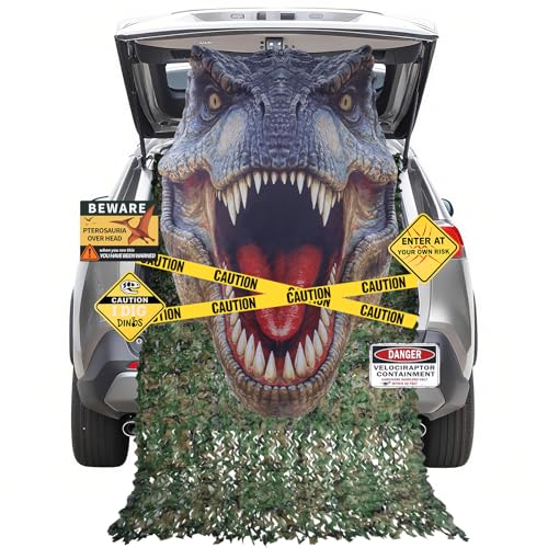 13-Piece Halloween Dinosaur Trunk or Treat Car Decoration Kit