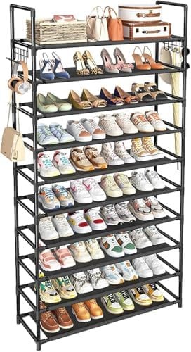 Simple Trending 10-Tier 68.5" x 33.5" Shoe Rack Storage (Holds 40 Pairs)