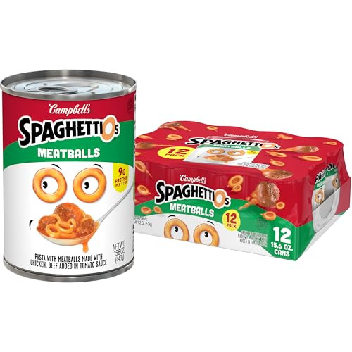 SpaghettiOs Canned Pasta with Meatballs 12-Pack