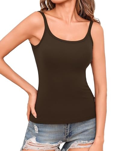 Totatuit Women Camisole Ribbed Square Neck Tank Top Deal