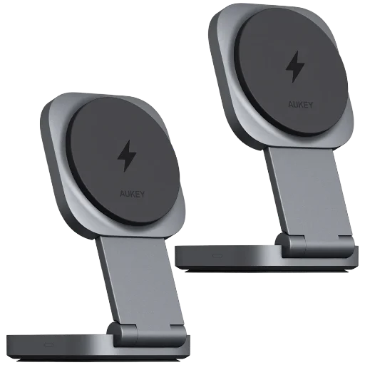 Aukey Magfusion 15W Qi2 2-in-1 Foldable Charger 2-Pack Deal