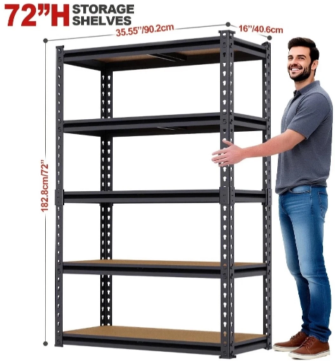 5-Tier Heavy Duty Metal Garage Shelving Rack Deal
