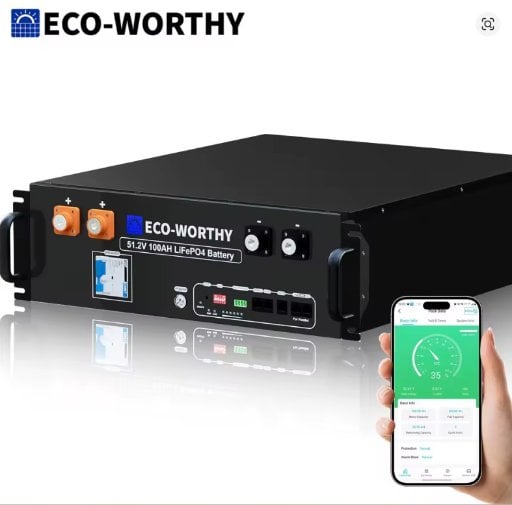 ECO-WORTHY 48V 100Ah LiFePO4 Server Rack Battery Deal
