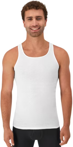 10pk Hanes Men's Tank Tops Undershirt, Moisture-Wicking, Cotton Ribbed Tanks Deal