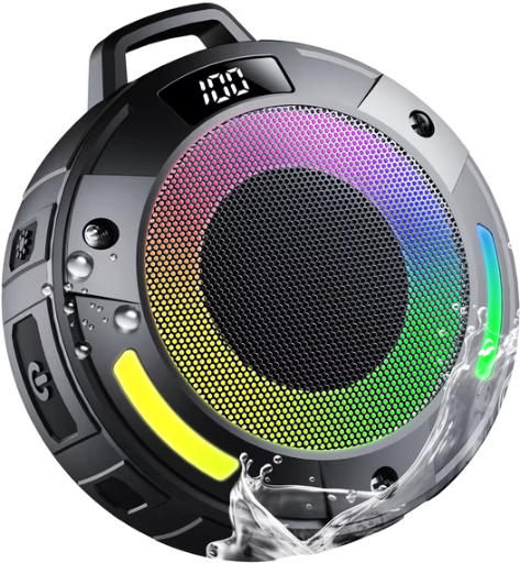 Waterproof Bluetooth Shower Speaker with LED Display & Mic, IPX7 Rated Deal