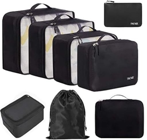 8 Pc Packing Cubes Luggage Organizers Deal