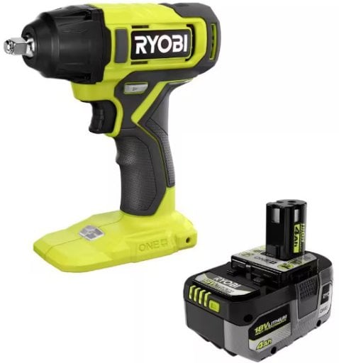 RYOBI ONE+ 18V Cordless 3/8" Impact Wrench w/ 4.0Ah High Performance Battery Deal