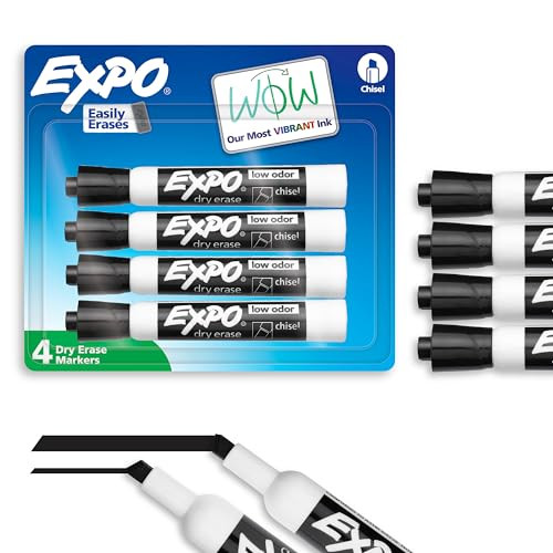 EXPO Dry Erase Markers 4-Count (Black)