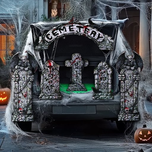 Ayieyill Halloween Trunk or Treat Car Decorations with Tombstone Theme
