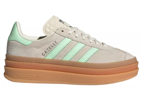 adidas Kids' Gazelle Bold Shoes (White/Green)