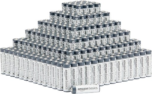 Amazon Basics 300 Pack AA Alkaline Industrial Batteries, 1.5 Volt W/5-Year Shelf Life 