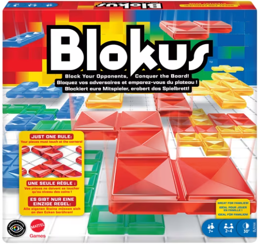 Blokus Strategy Board Game with Colorful Pieces Deal