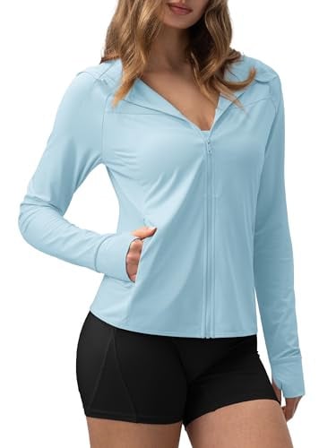 AVGO Women's UPF 50+ Sun Hoodie Workout Jacket