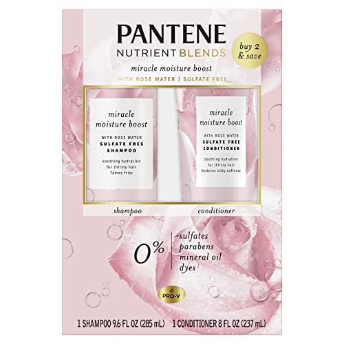 2-Piece Pantene Nutrient Blends Boost Rose Water Shampoo & Conditioner
