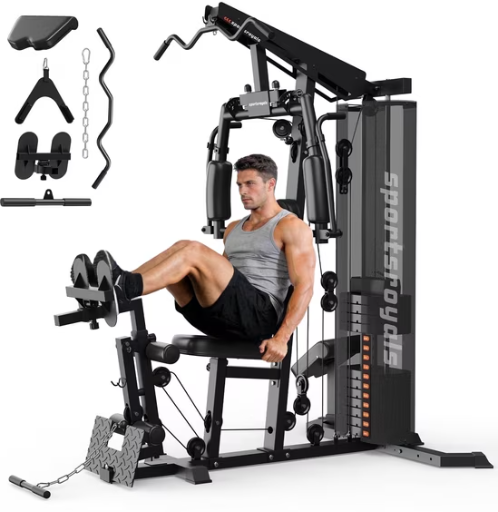 FED Fitness Multifunctional Home Gym Station with 150-Lb Weight Stack