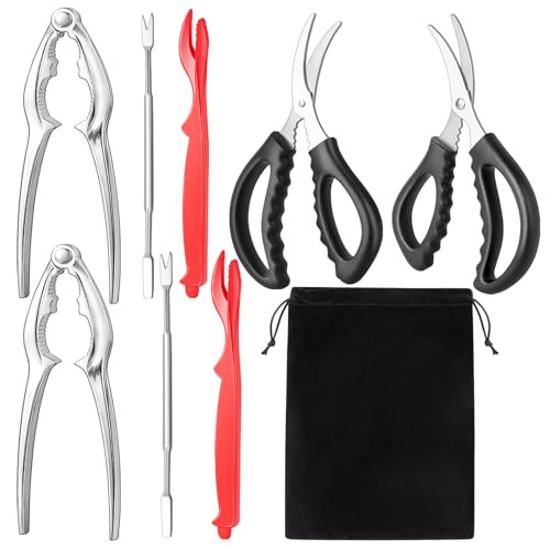 Suoundey Crab Cracker Stainless Steel Tool Set (9Pcs)