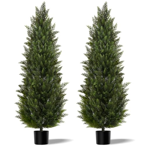 2-Pack 6' Artificial Cedar Topiary Trees Deal