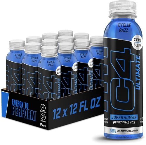 C4 Ultimate Non-Carbonated Zero Sugar Energy Drink (Icy Blue Razz) 12-Pack Deal