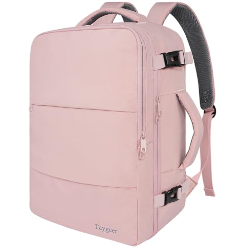 Taygeer 16.8" TSA-Approved Carry On Travel Backpack Pink