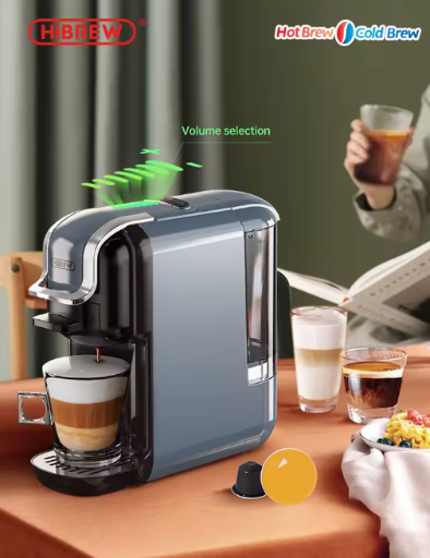 HiBREW H2B 1450W 5-in-1 Hot/Cold Coffee Maker (Black)