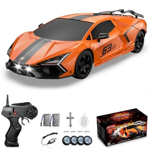 1:16 Scale 2.4GHz 4WD Drift RC Car w/ LED Lights & Two Batteries