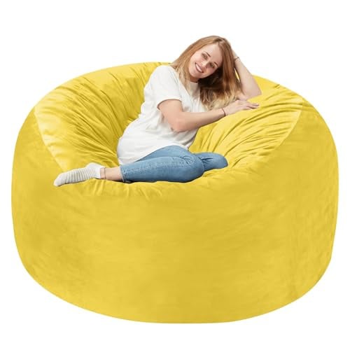 Homguava Large Beanbag Chair 4' w/ Dutch Velvet Cover