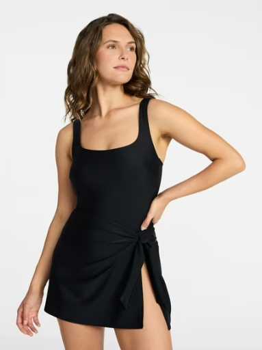 Time and Tru Women's Wrap Swim Dress