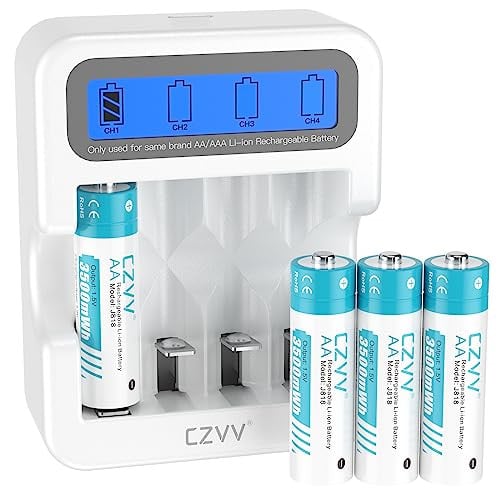 4-Pack 3500mWh AA Rechargeable 1.5V Batteries Deal