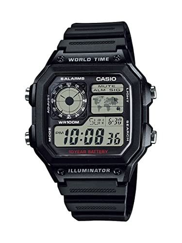 39.5mm Casio Men's Digital LC Analog Multi-Function Watch (Black)