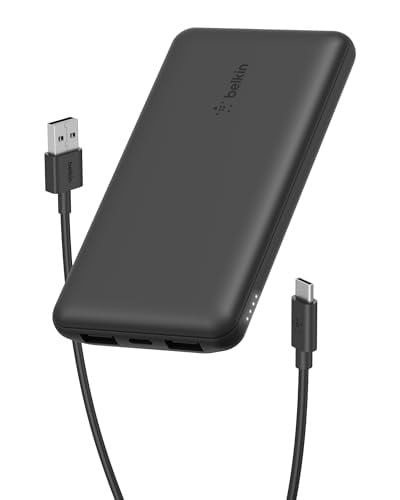 Belkin Portable Charger 15W 3 Port Power Bank Battery Pack 10000mAh