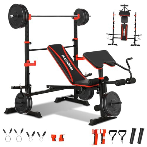 Olympic Weight Bench with Leg Extension and Preacher Curl