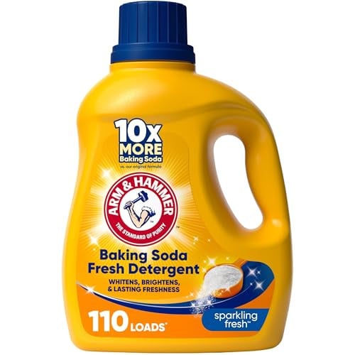 ARM & HAMMER Baking Soda Fresh Liquid Laundry Detergent Sparkling Fresh 110 Loads Deal