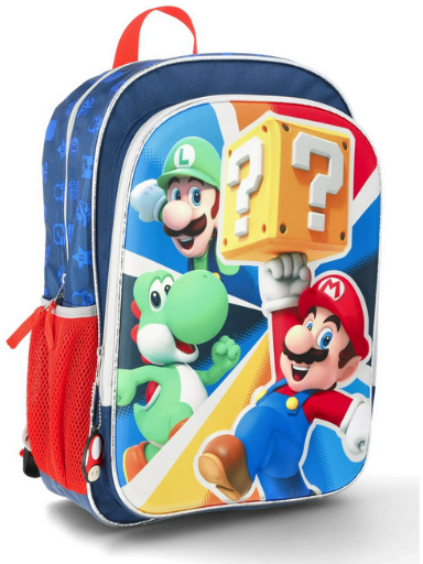 Nintendo Boys' 17" Mario, Yoshi, and Luigi Graphic Backpack