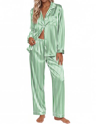 Ekouaer 2 Piece Long Silk Pajama Sets - Many Options Deal