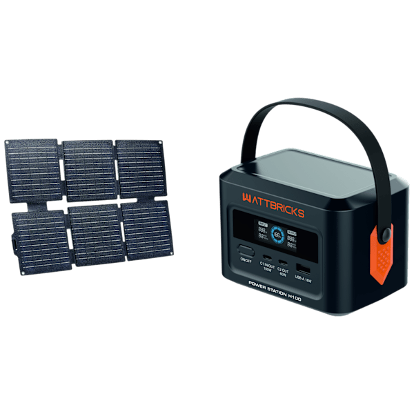 Wattbricks H100 99.2Whr Power Station + 30W Solar Panel Deal