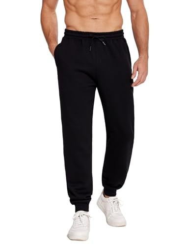 PINSPARK Men's Fleece Lined Joggers with Zipper Pockets Deal