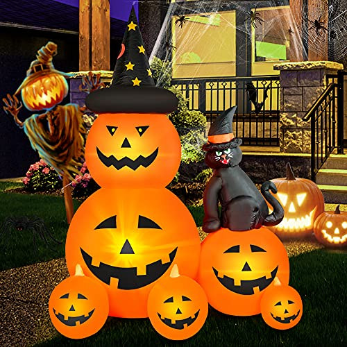 6 FT Halloween Inflatable Decorations Spooky Ghost Pumpkin