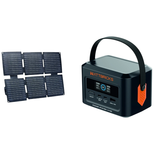 Wattbricks Portable 100W Power Station and Solar Panel Bundle Deal