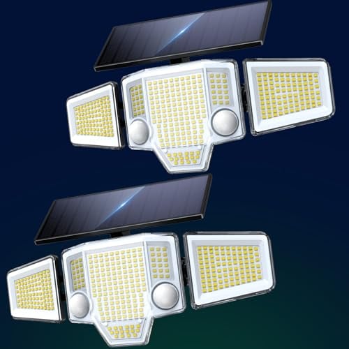 2-Pack TuyLuxe 4000LM Solar Flood Lights w/ Dual Motion Sensor & 300° Wide Beam Deal
