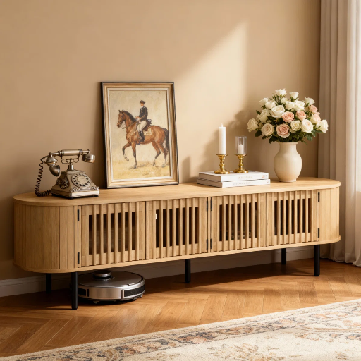 Ebern Designs 70" Ventilated Fluted Modern Media Console/TV Stand Deal
